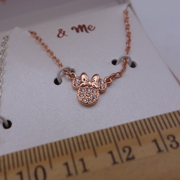 Disney Mommy & Me Fined Plated Silver 14" + 2" & 16" + 2" Necklaces - Picture 10 of 15